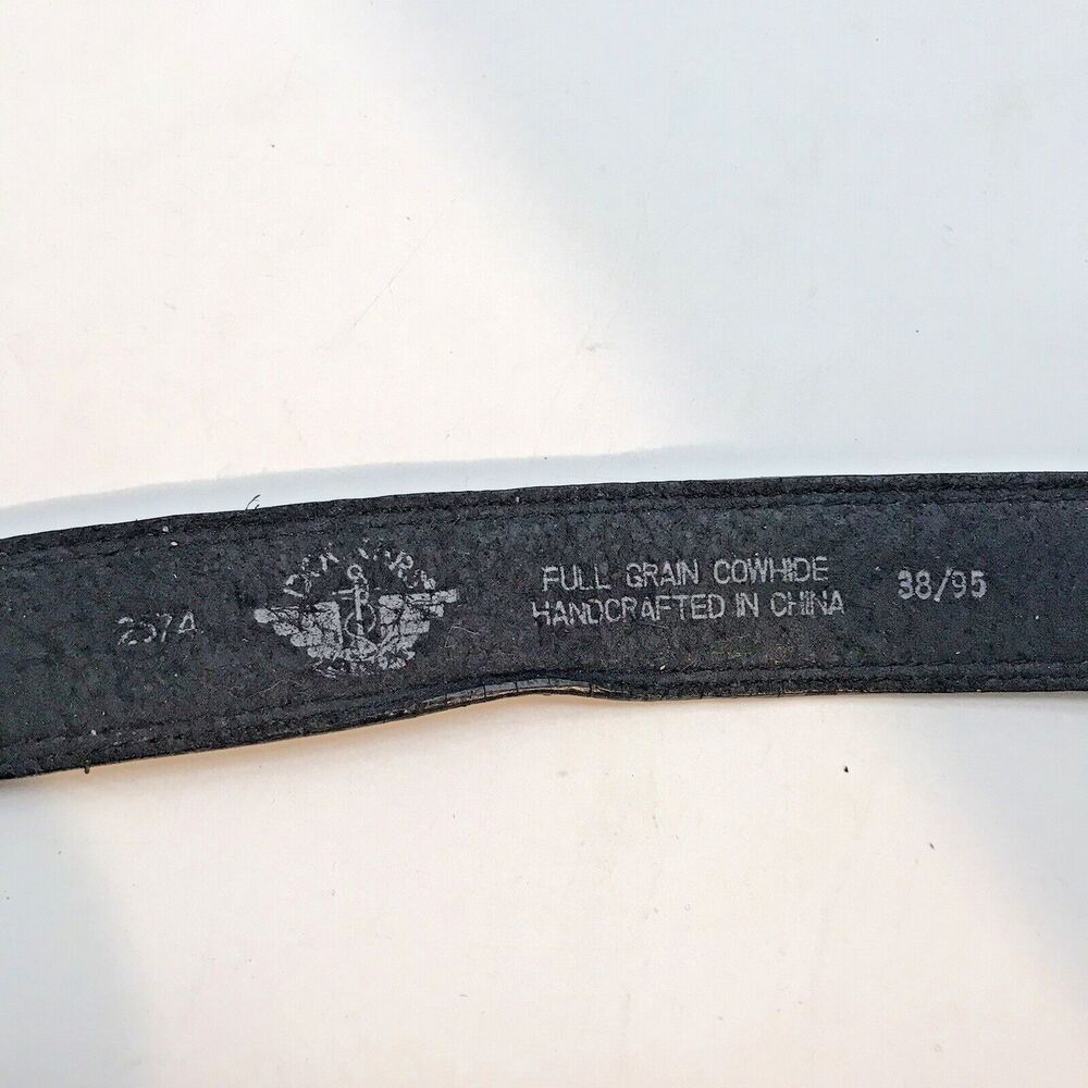Dockers Black Genuine Cowhide Leather 1 1/8" Belt with Silver Buckle Men's 38 - Picture 6 of 7